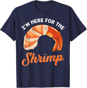 Shrimp Seafood Shellfish Gift T-Shirt - T-Shirt | Navy