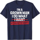 I'm A Grown Man I Do What My Daughter Wants Funny Girl Dad T-Shirt - T-Shirt | Navy