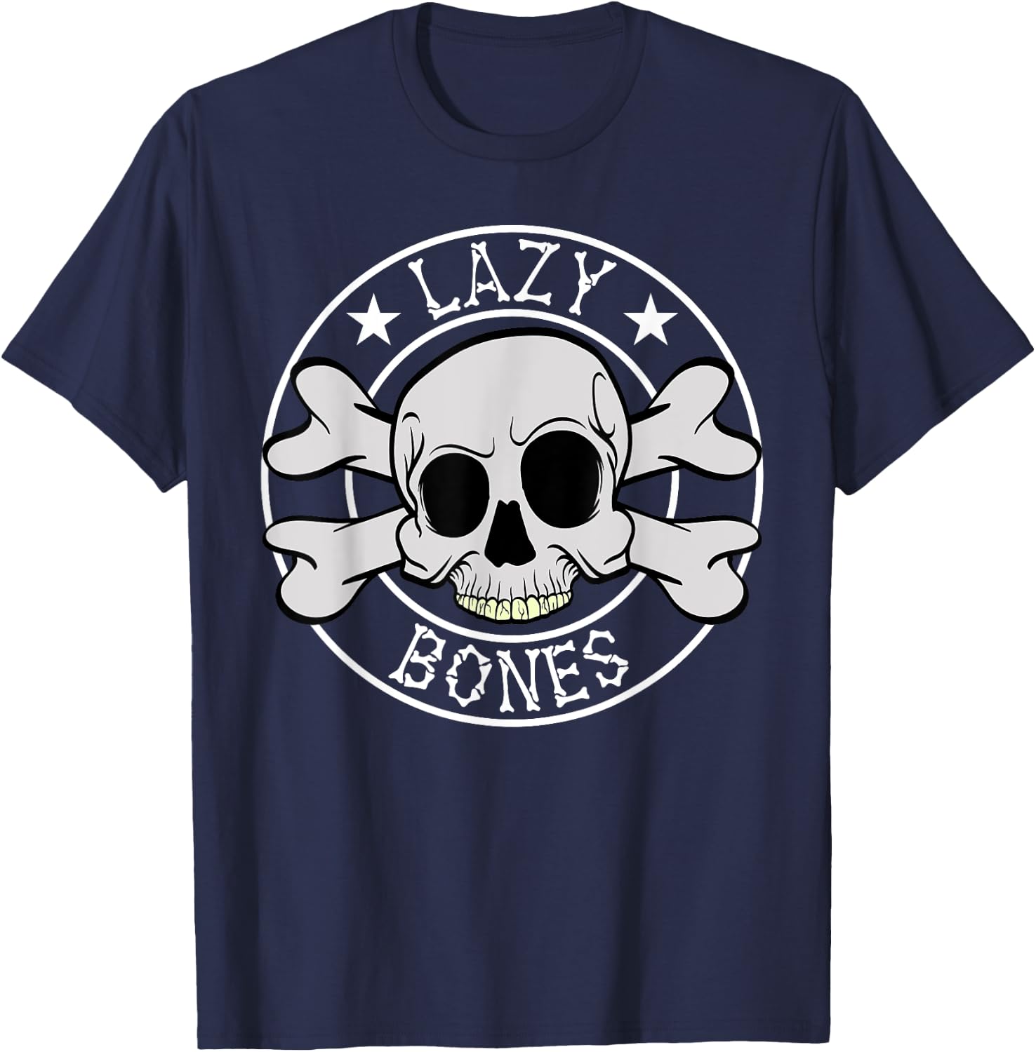 Lazy Bones Skeleton Halloween Costume Horror movies T-Shirt - T-Shirt | Navy