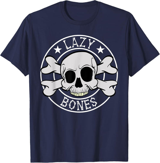 Lazy Bones Skeleton Halloween Costume Horror movies T-Shirt - T-Shirt | Navy