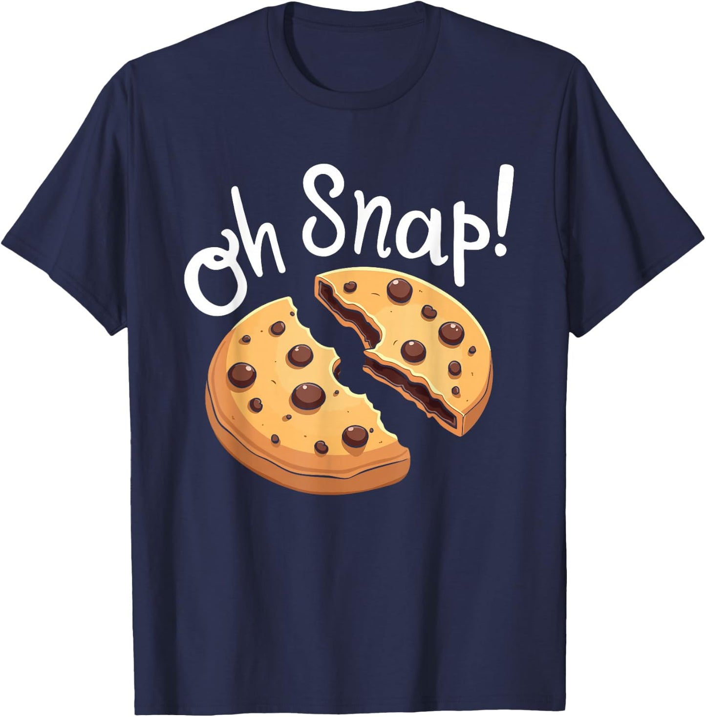 Cookie Design for Kids Chocolate Chip Funny Oh Snap Cookies T-Shirt - T-Shirt | Navy