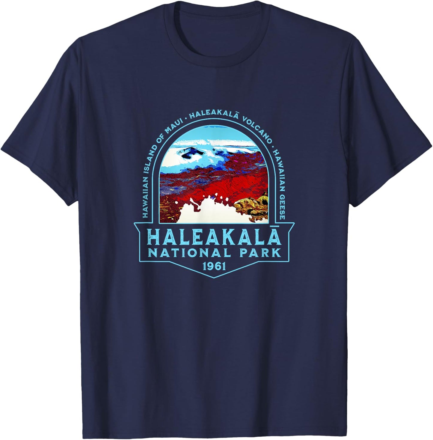 Haleakala National Park Maui Hawaii Volcano Hiking T-Shirt - T-Shirt | Navy