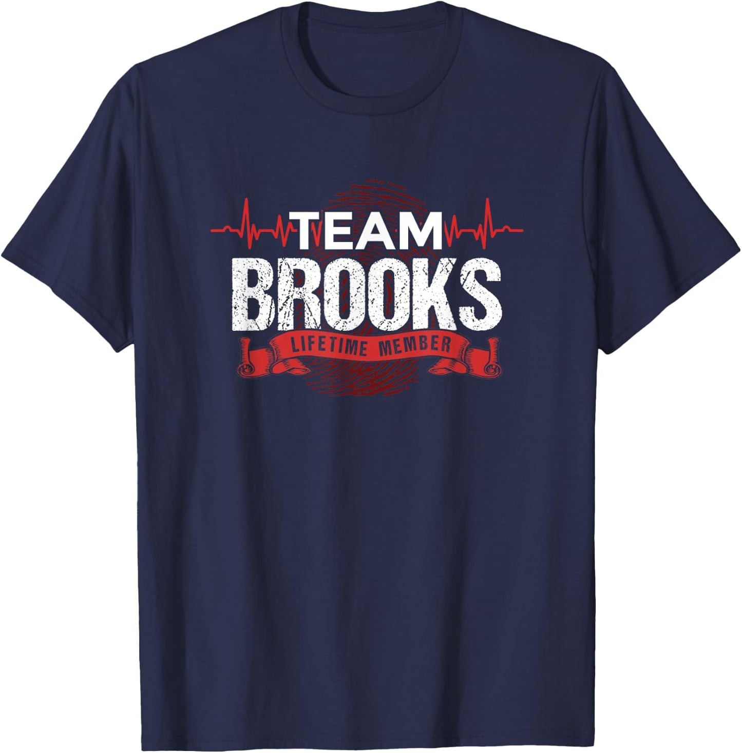 BROOKS TEAM Family Reunions DNA Heartbeat Gift T-Shirt - T-Shirt | Navy