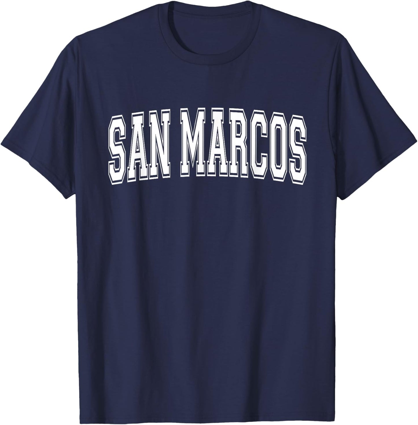 SAN MARCOS CA CALIFORNIA USA Vintage Sports Varsity Style T-Shirt - T-Shirt | Navy