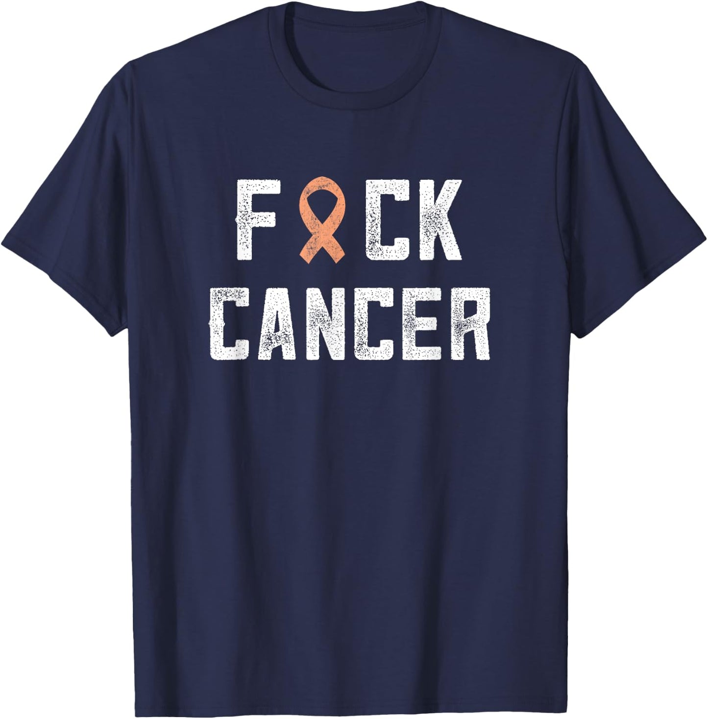 Endometrial Cancer Gifts Fck Cancer Uterine Cancer Gifts T-Shirt - T-Shirt | Navy