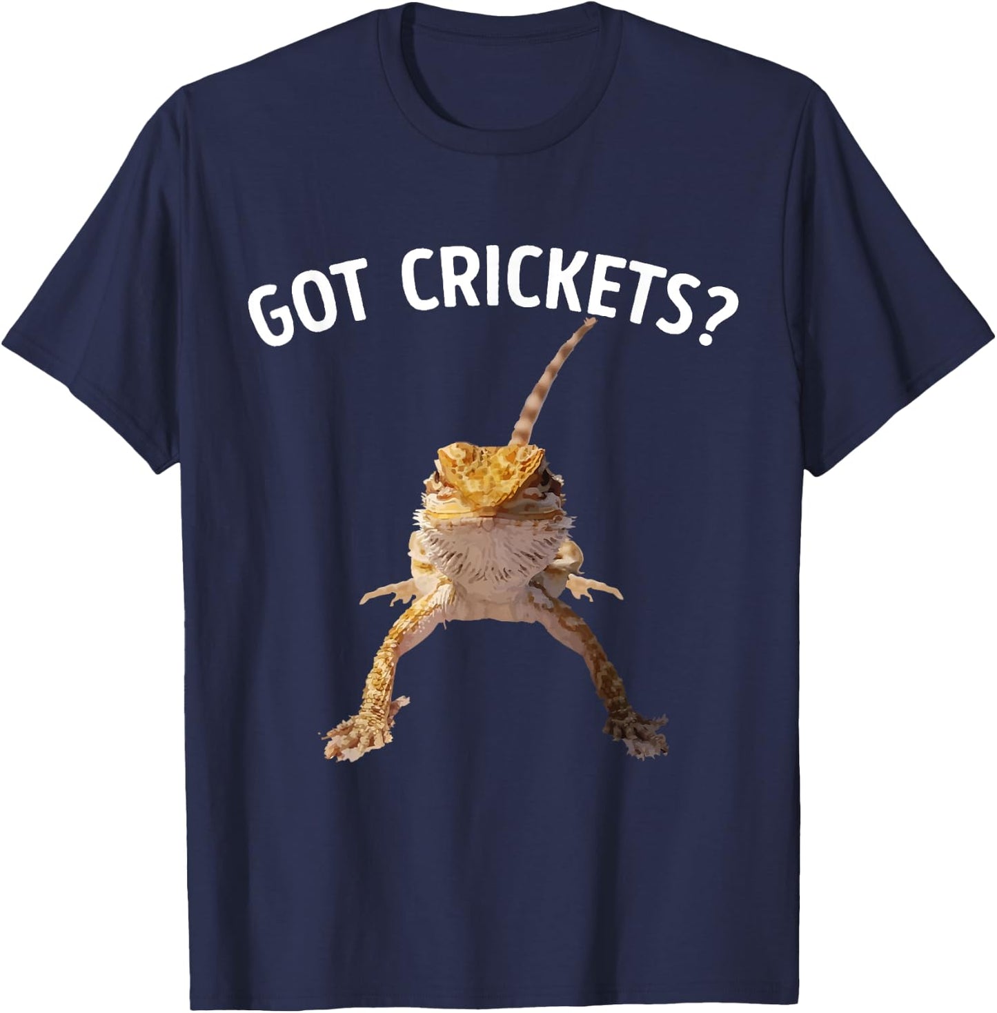 Got Crickets Bearded Dragon Shirt T-Shirt - T-Shirt | Navy