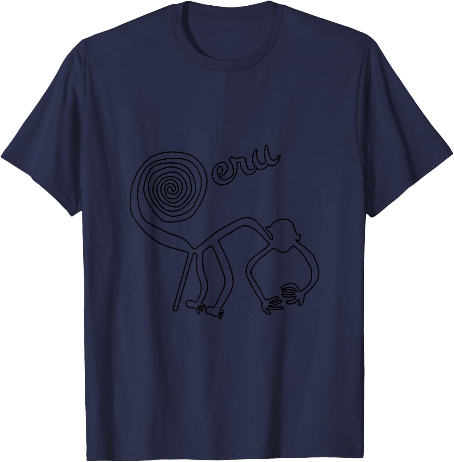 Nazca Lines Shirt Monkey Peru South America Souvenir T-Shirt - T-Shirt | Navy