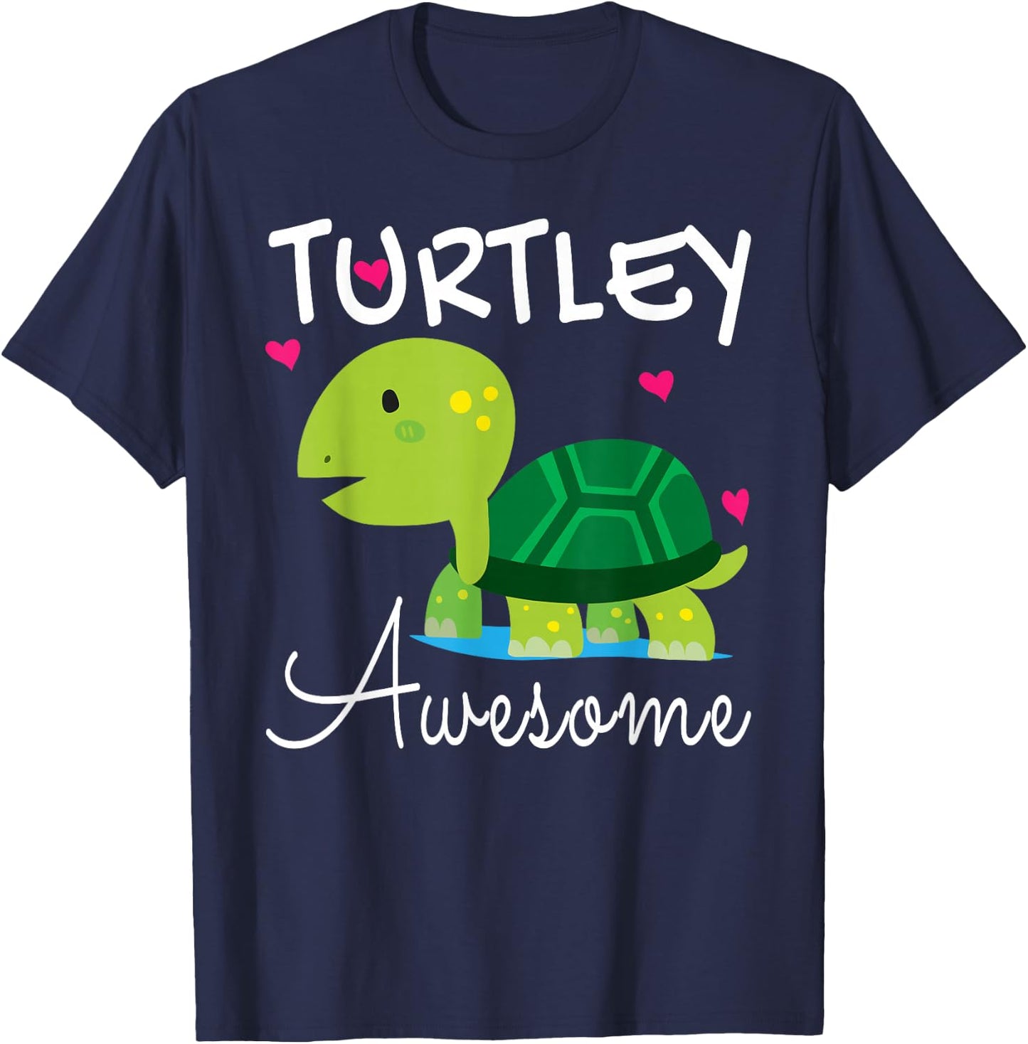 I Love Turtles - Turtley Awesome Shirt for Kids,Girls T-Shirt - T-Shirt | Navy