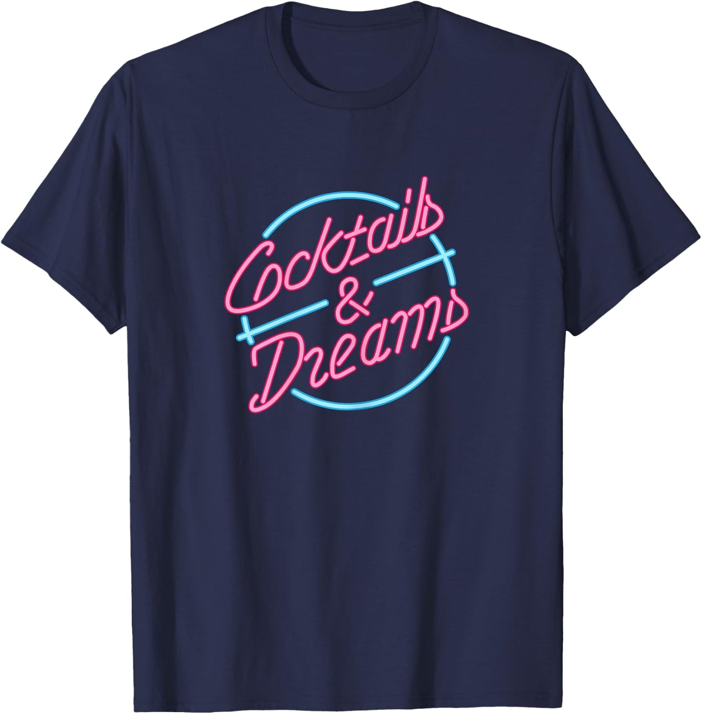 Ladies Designer Cocktails & Dreams Shirt T-Shirt - T-Shirt | Navy