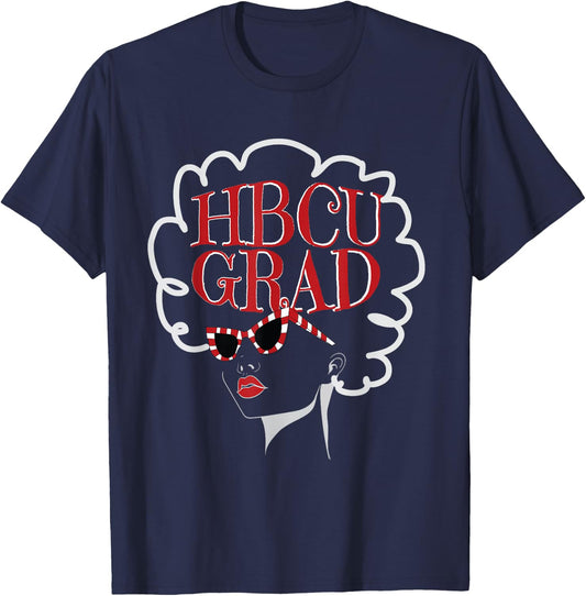 Historical Black College Graduation HBCU Grad Black Queen T-Shirt - T-Shirt | Navy