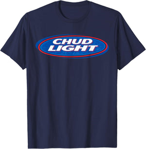Funny Parody Beer Style Humor Chud Light Beer Brainrot Meme T-Shirt - T-Shirt | Navy