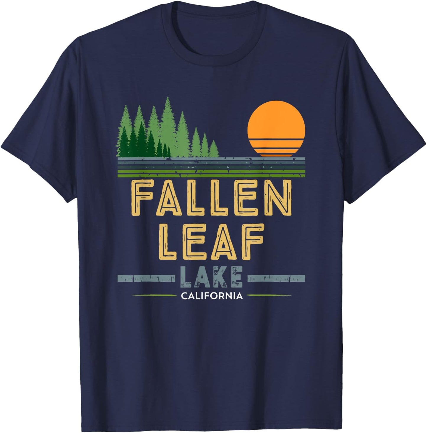Vintage Fallen Leaf California T-Shirt - T-Shirt | Navy