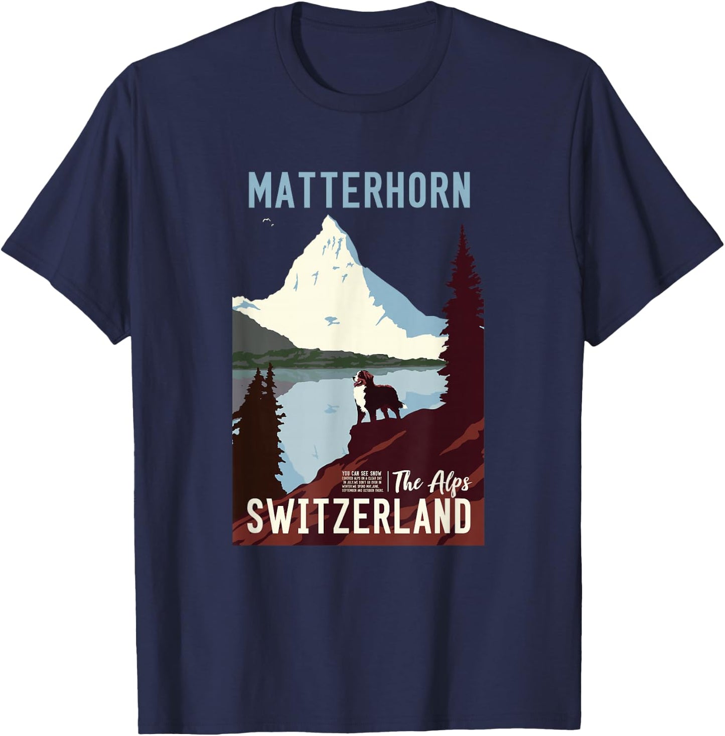 Funny Swtzerland Alps Matterhorn T-Shirt - T-Shirt | Navy