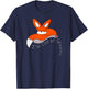 Out of Spoons Fox Chronic Pain T-Shirt - T-Shirt | Navy