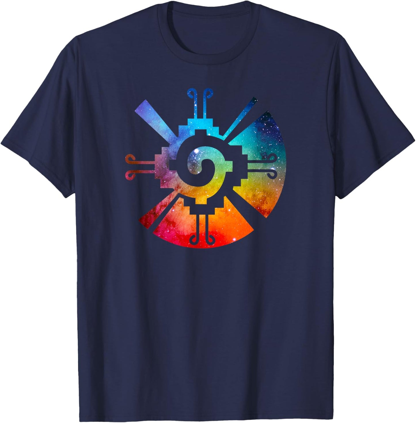 Hunab Ku Aztec Mayan Galaxy Symbol T-Shirt - T-Shirt | Navy