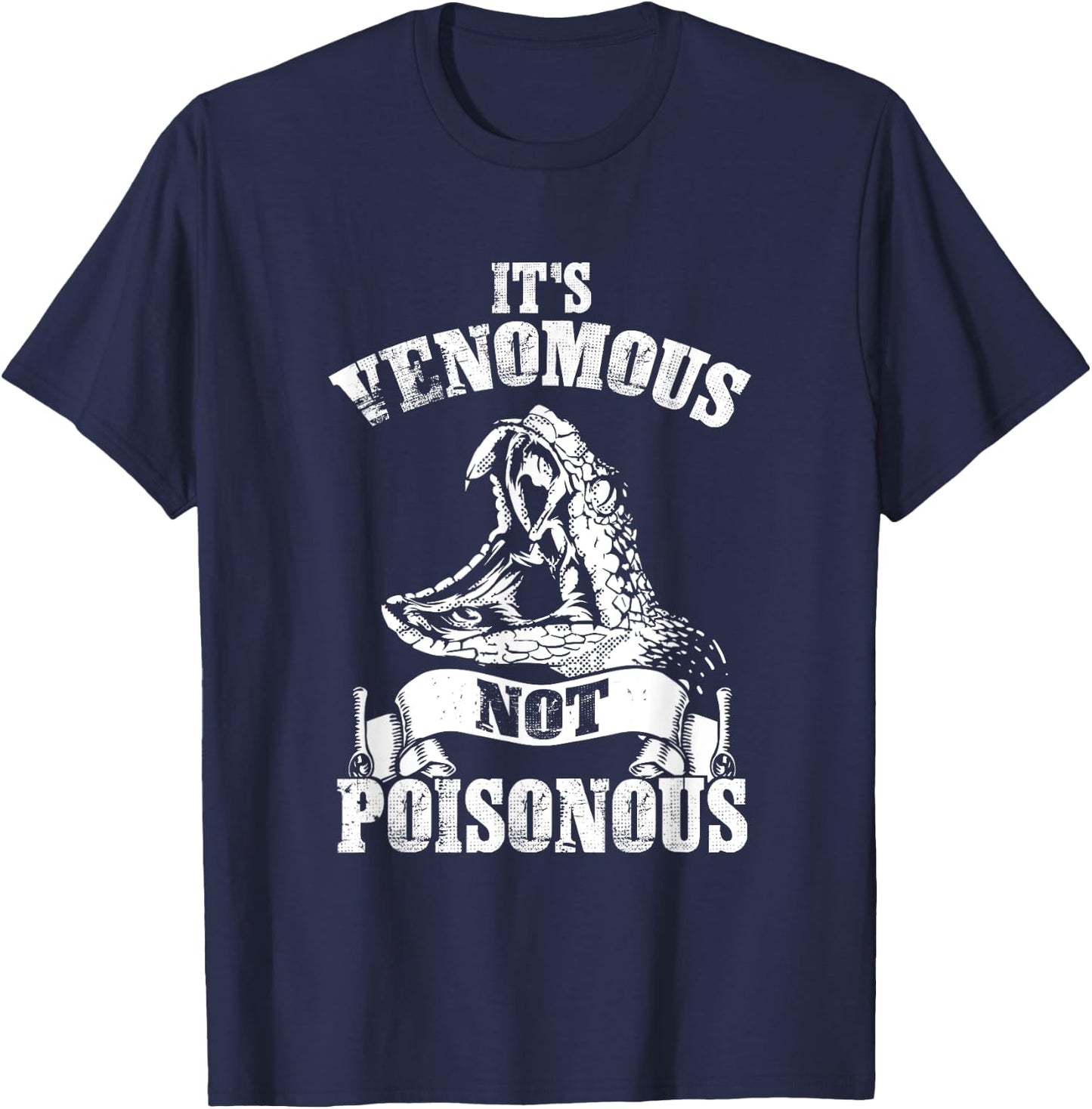 Venomous Not Poisonous Reptile Lover T-Shirt - T-Shirt | Navy