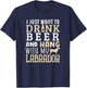 Funny Labrador Dad Shirt Father's Day Lab Retriever & Beer Women T-Shirt - T-Shirt | Navy