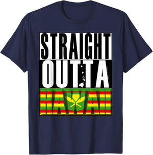 Straight Outta Hawaii Kanaka Maoli by Hawaii Nei All Day T-Shirt - T-Shirt | Navy