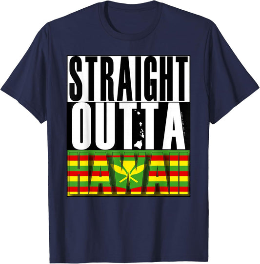 Straight Outta Hawaii Kanaka Maoli by Hawaii Nei All Day T-Shirt - T-Shirt | Navy