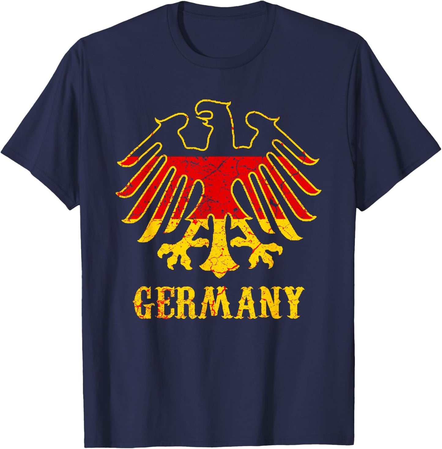 Germany German Eagle Flag National Team Gift T-Shirt - T-Shirt | Navy