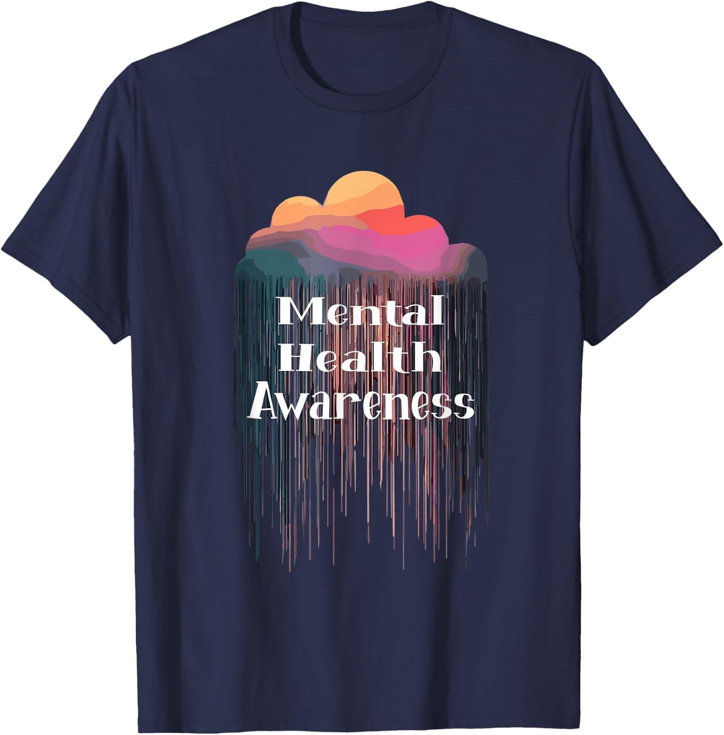 Mental Health Matters End The Stigma Mental Health Awareness T-Shirt - T-Shirt | Navy