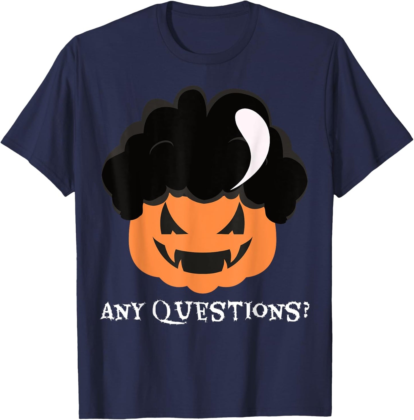 Parliament Shirts: David S Pumpkins Any Questions T-Shirt - T-Shirt | Navy