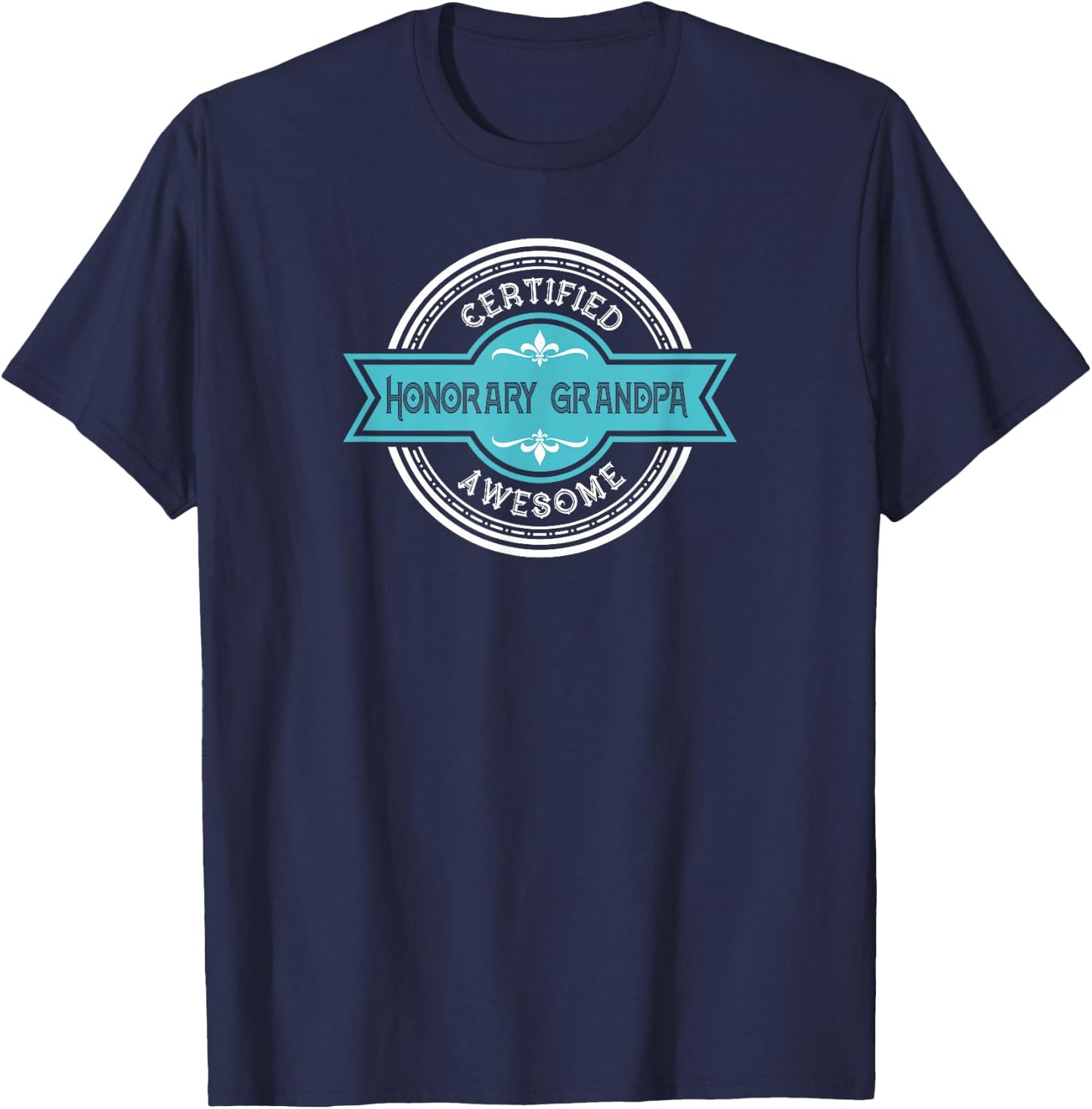 Honorary Grandpa - Best Friend Grandfather Graphic T-Shirt - T-Shirt | Navy