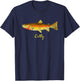 Retro Cutthroat Trout Vintage Fly Fishing T-Shirt - T-Shirt | Navy