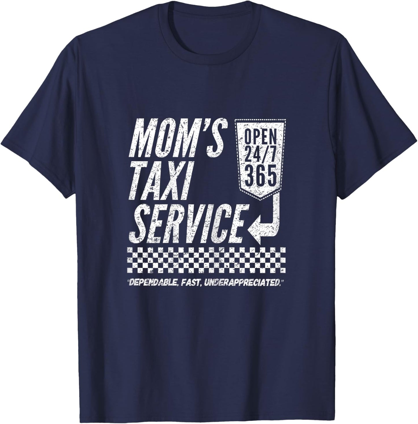 Mom's Taxi Service Funny Mother Gift T-Shirt - T-Shirt | Navy