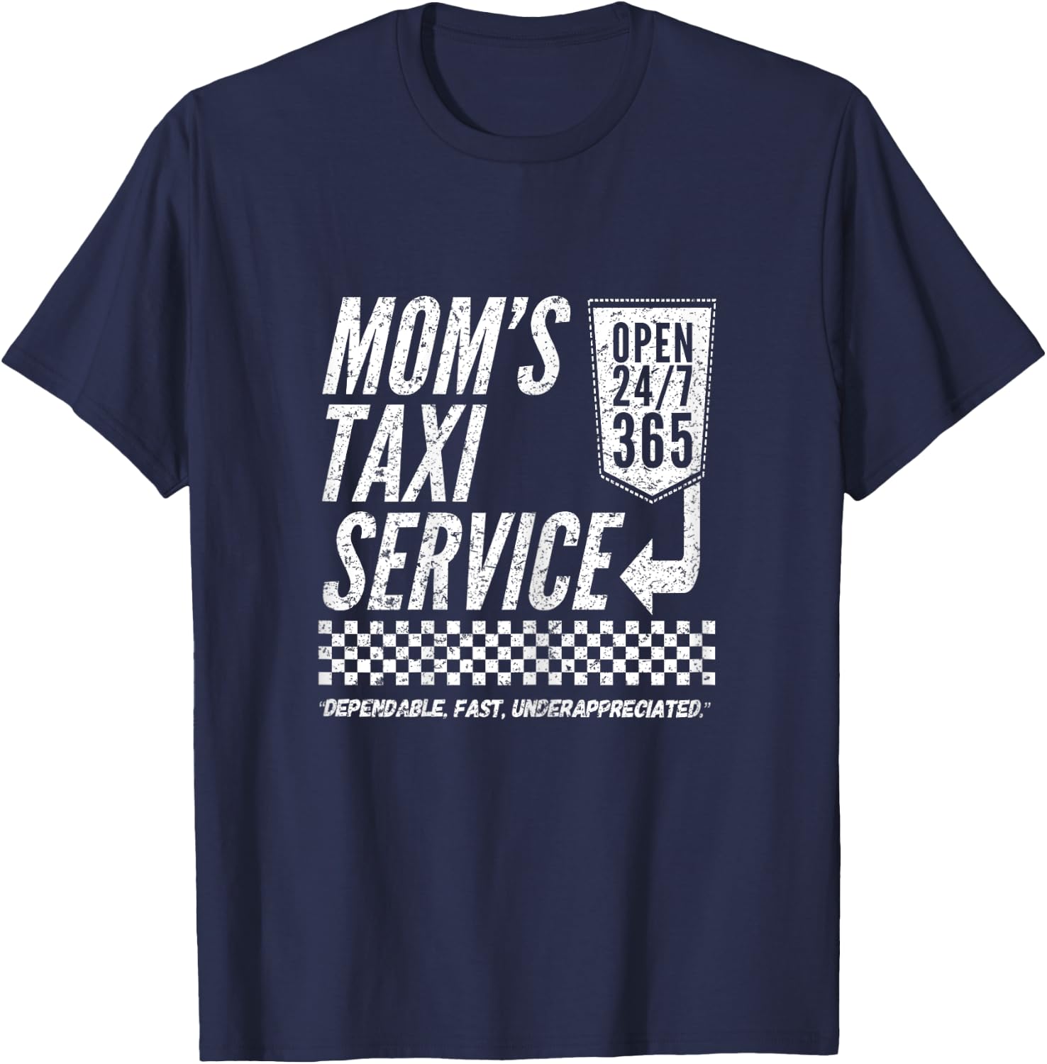 Mom's Taxi Service Funny Mother Gift T-Shirt - T-Shirt | Navy