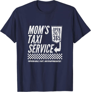 Mom's Taxi Service Funny Mother Gift T-Shirt - T-Shirt | Navy