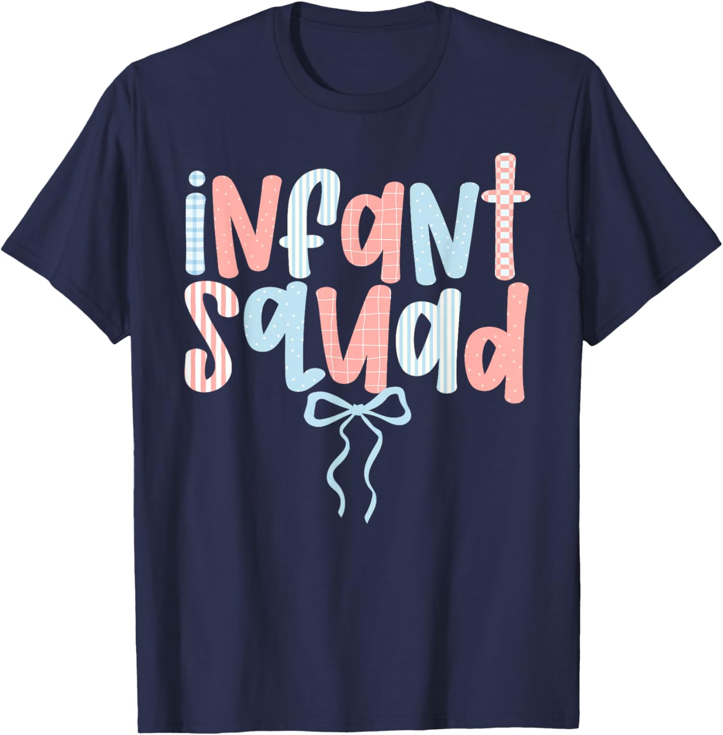 Infant Squad Preppy Infant Teacher Crew Infant Teaching Team T-Shirt - T-Shirt | Navy