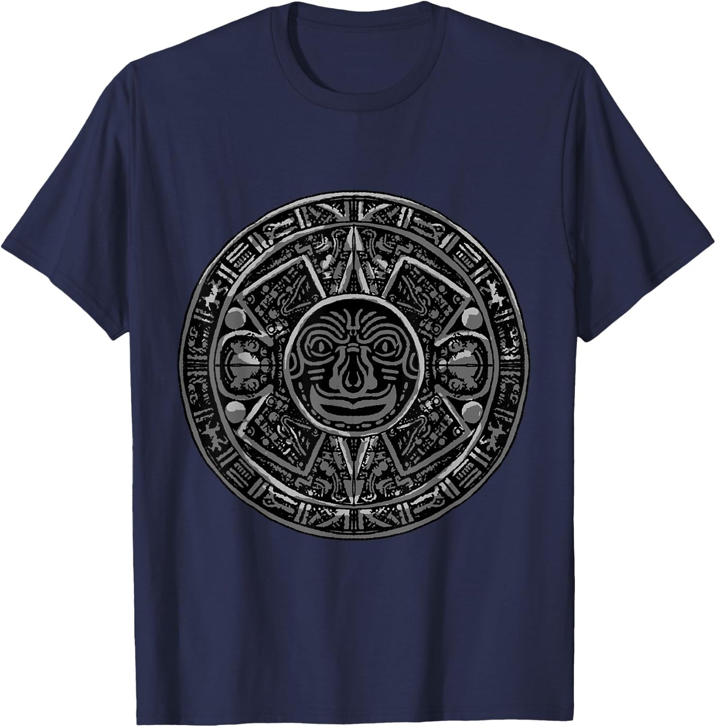Aztec Cool Mandala Hieroglyph Inca Maya Gift T-Shirt - T-Shirt | Navy