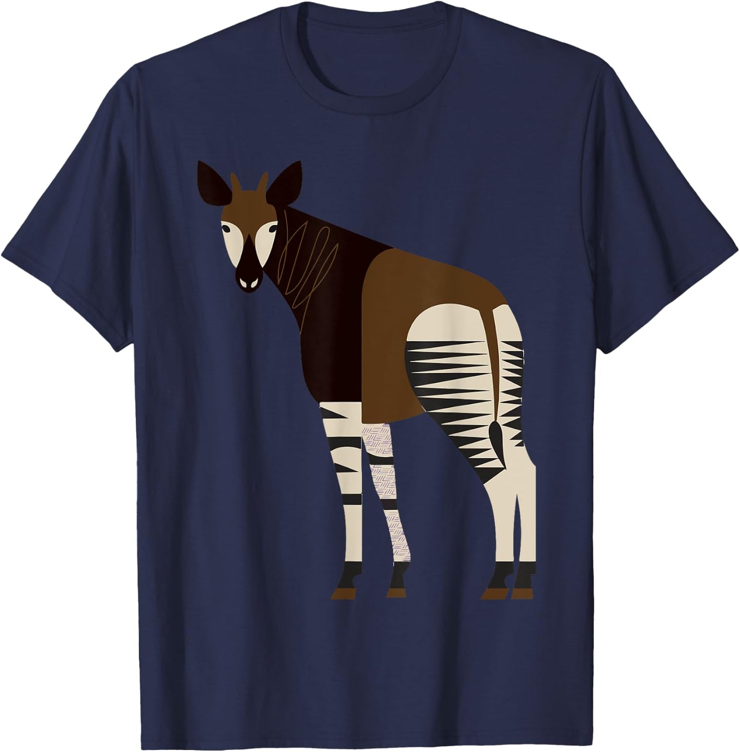 Cute Adorable Okapi T-Shirt - T-Shirt | Navy