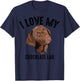 Cool I Love My Chocolate Lab | Funny Brown Labrador Pet Gift T-Shirt - T-Shirt | Navy