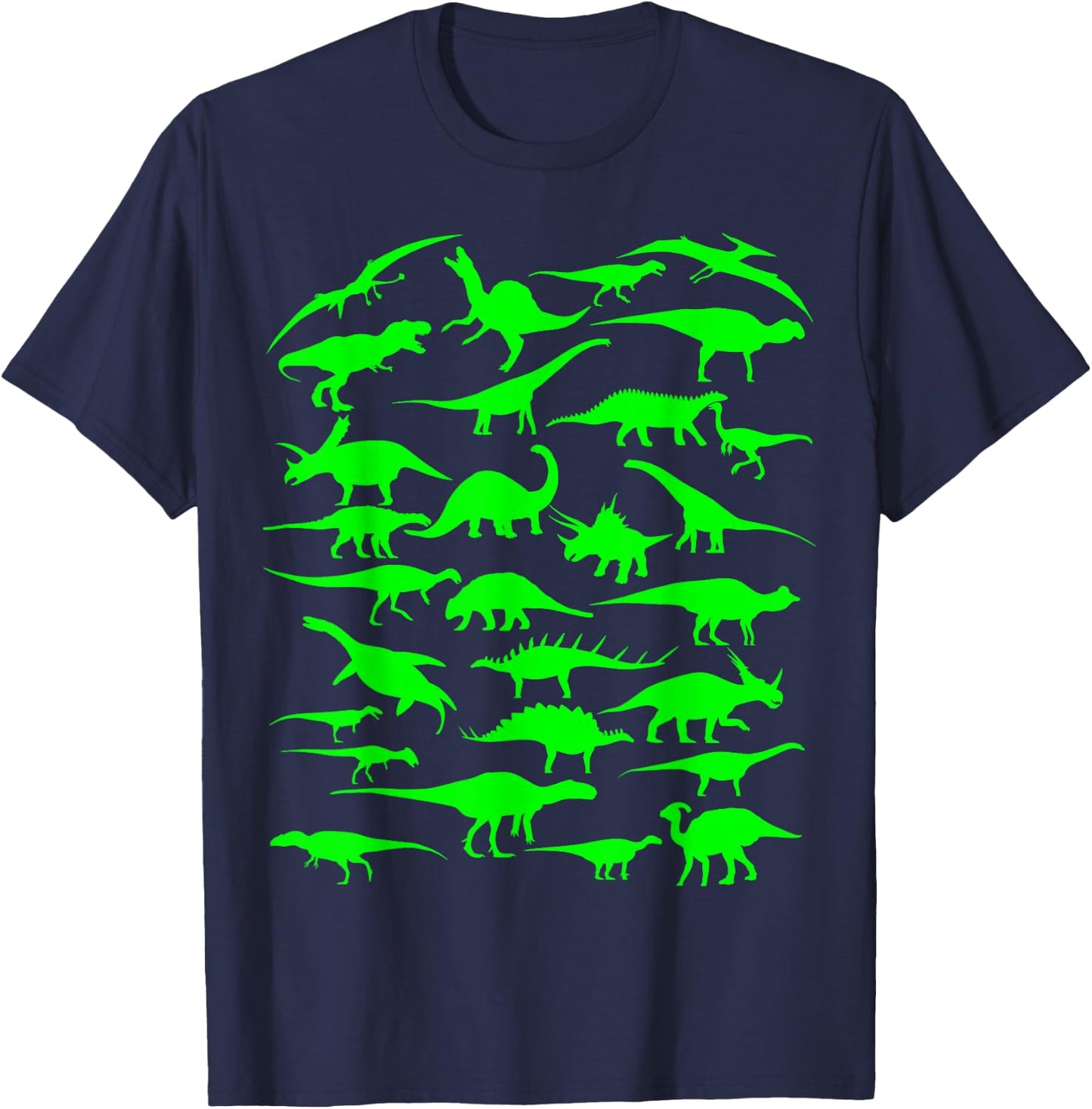 Funny Sheldon Nerdy Dinosaurs All Over Science Geek Gift T-Shirt - T-Shirt | Navy