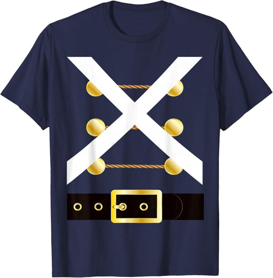 Nutcracker Costume Uniform Matching Toy Soldier T-Shirt - T-Shirt | Navy
