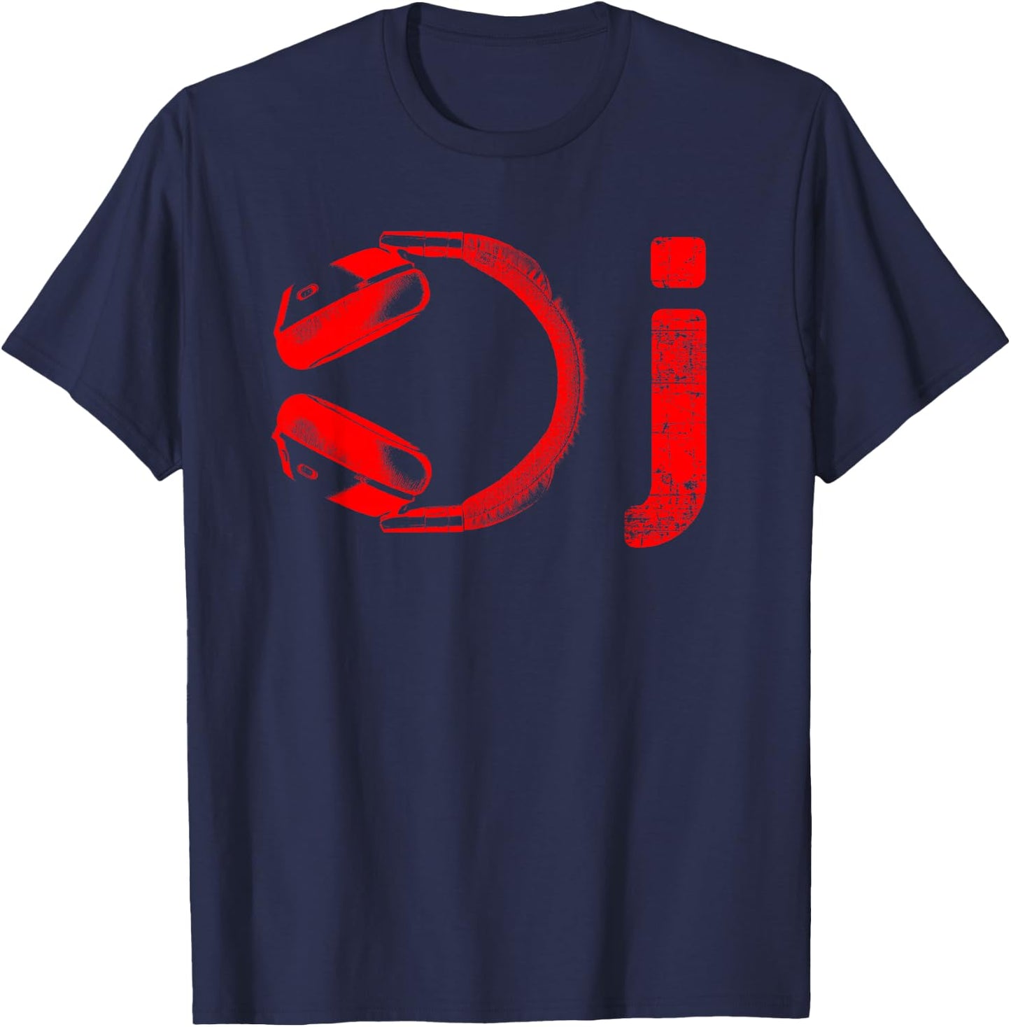 DJ Headphone Shirt | I Heart Being A DJs Party Gift T-Shirt - T-Shirt | Navy
