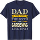 Gardener Dad Gifts for Dad Gardening Fathers Day T-Shirt - T-Shirt | Navy