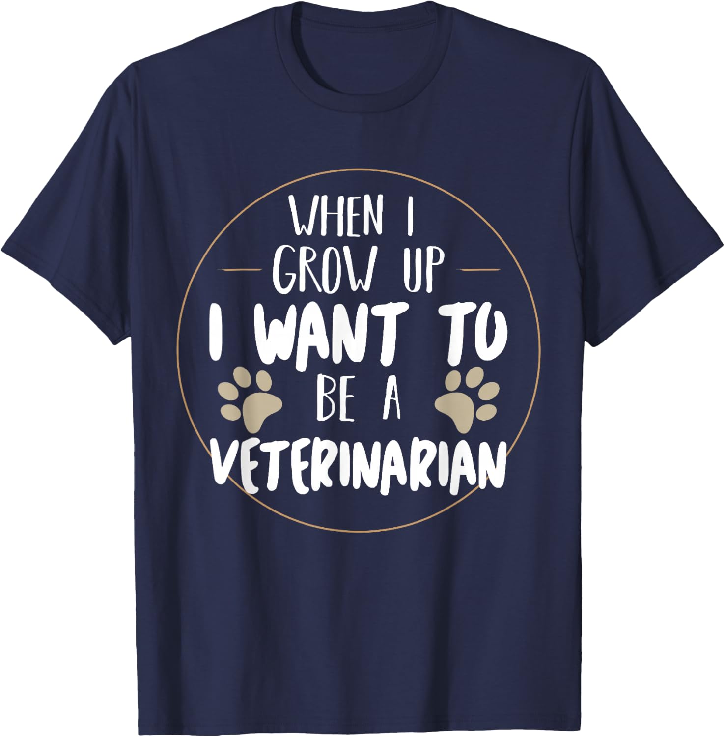 Kids Future Veterinarian Gift T Shirt For Dog & Cat Lovers T-Shirt - T-Shirt | Navy