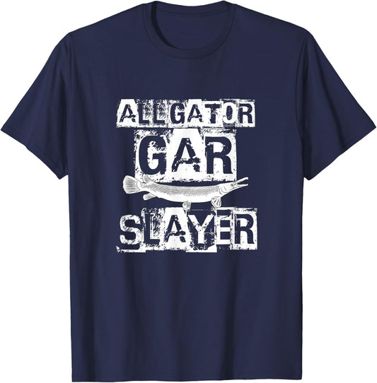 Funny Alligator Gar Saying Freshwater Fishing Gift T-Shirt - T-Shirt | Navy