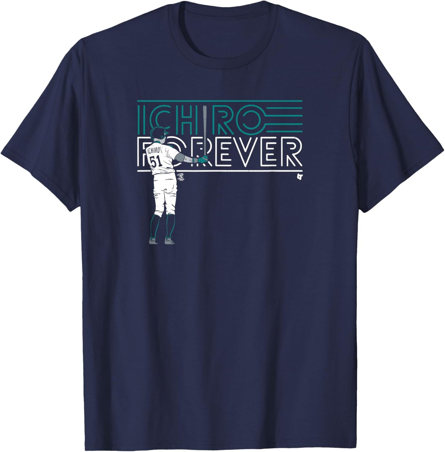 Ichiro Suzuki - Ichiro Forever - Seattle Baseball T-Shirt - T-Shirt | Navy