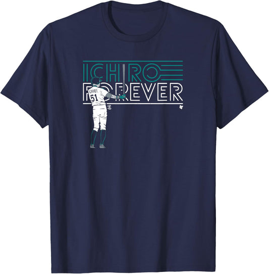 Ichiro Suzuki - Ichiro Forever - Seattle Baseball T-Shirt - T-Shirt | Navy