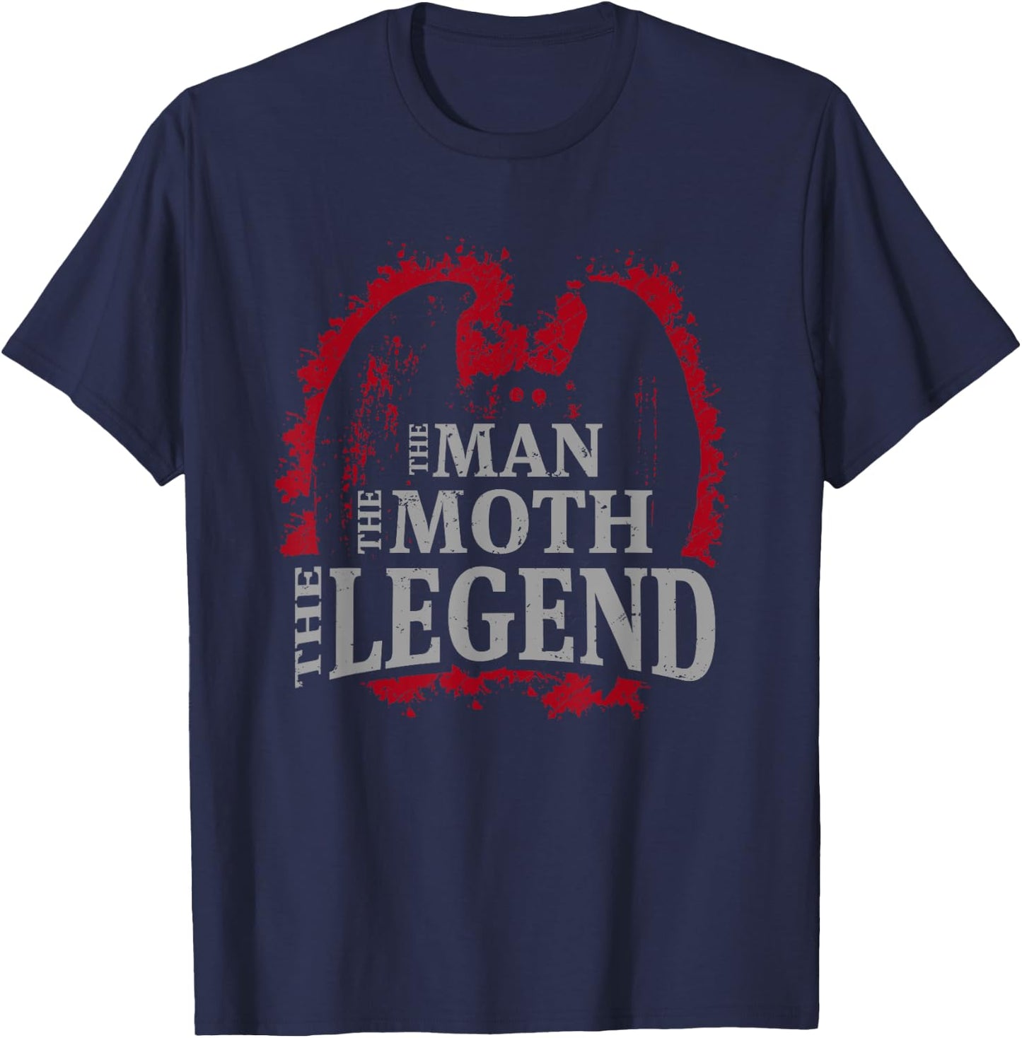 Mothman - The Man The Moth The Legend Cryptid T-Shirt - T-Shirt | Navy
