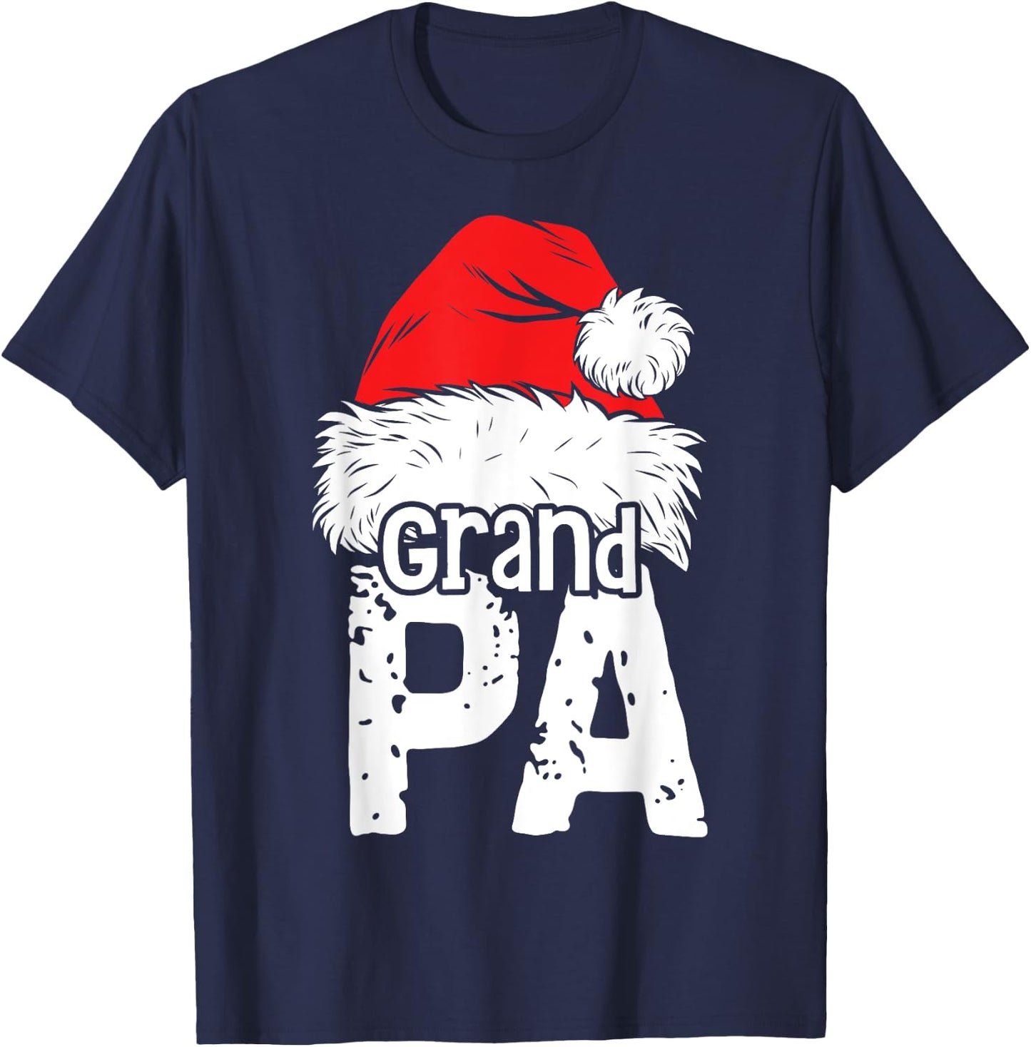 Grandpa Santa Christmas Family Matching Pyjamas Xmas Father T-Shirt - T-Shirt | Navy
