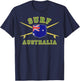 Surf Australia | Vintage Surfboards Aussie Flag Surfing T-Shirt - T-Shirt | Navy