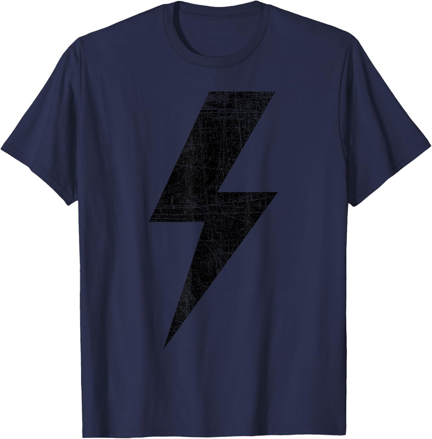 Bolt Lightning Black Design Team T-Shirt - T-Shirt | Navy