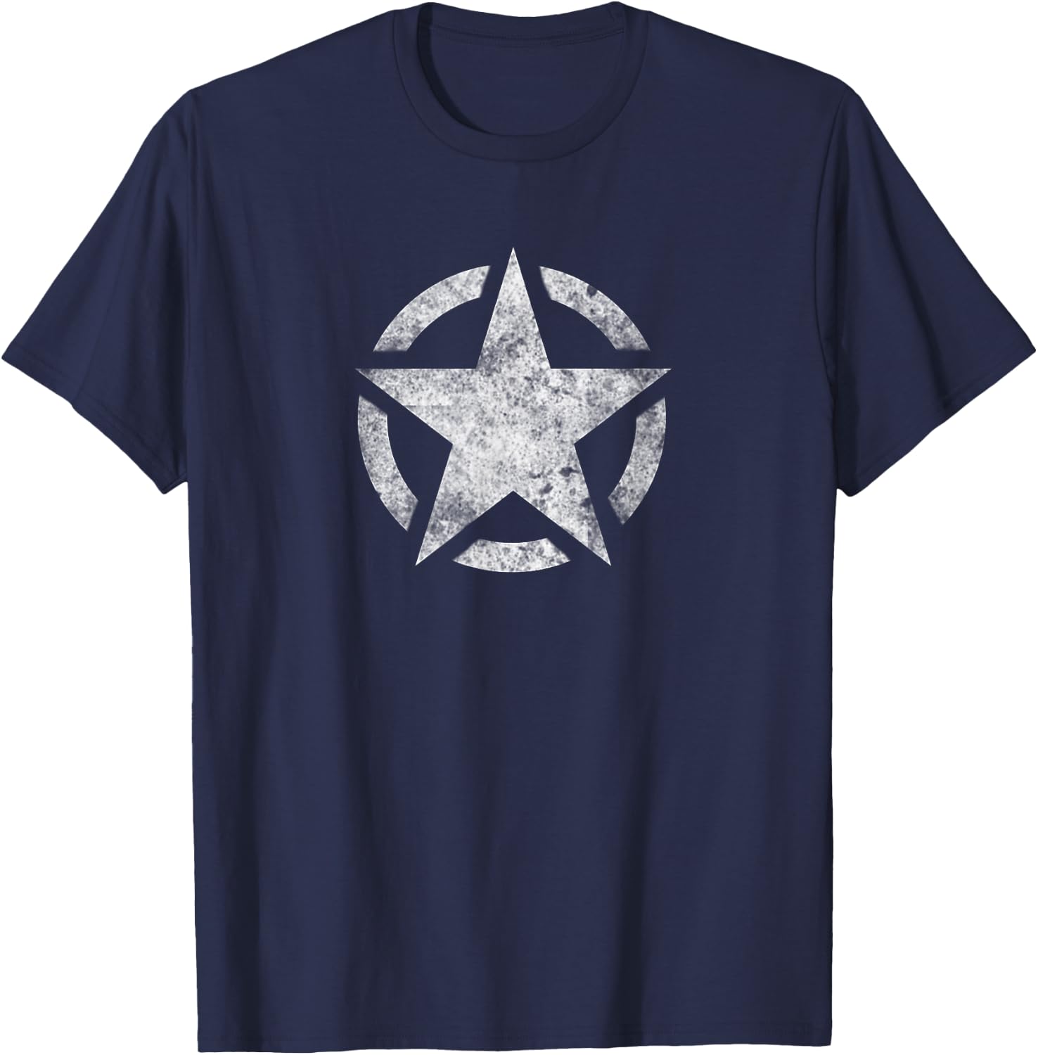Military Star with Broken Circle for Veterans and Heros T-Shirt - T-Shirt | Navy