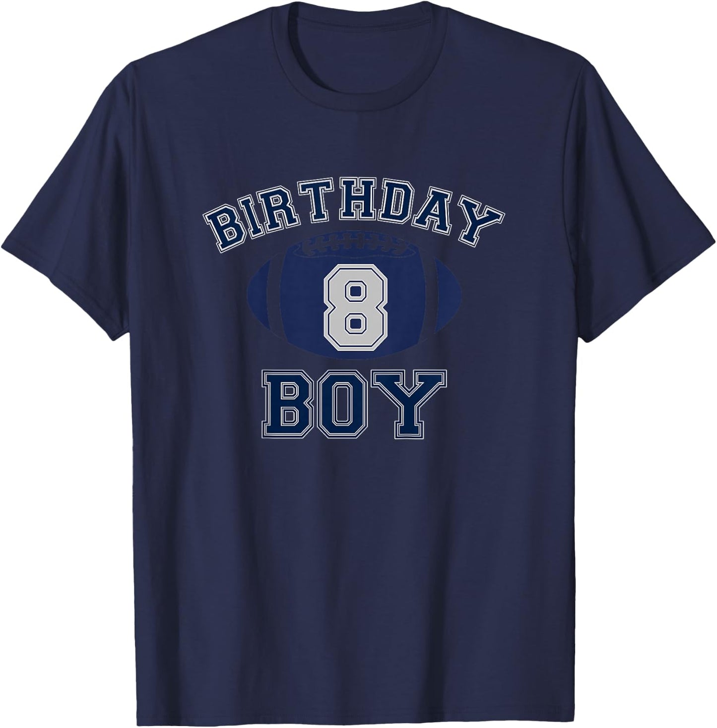 Kids 8 Year Old Cowboy Birthday Dallas Fan Shirt T-Shirt - T-Shirt | Navy