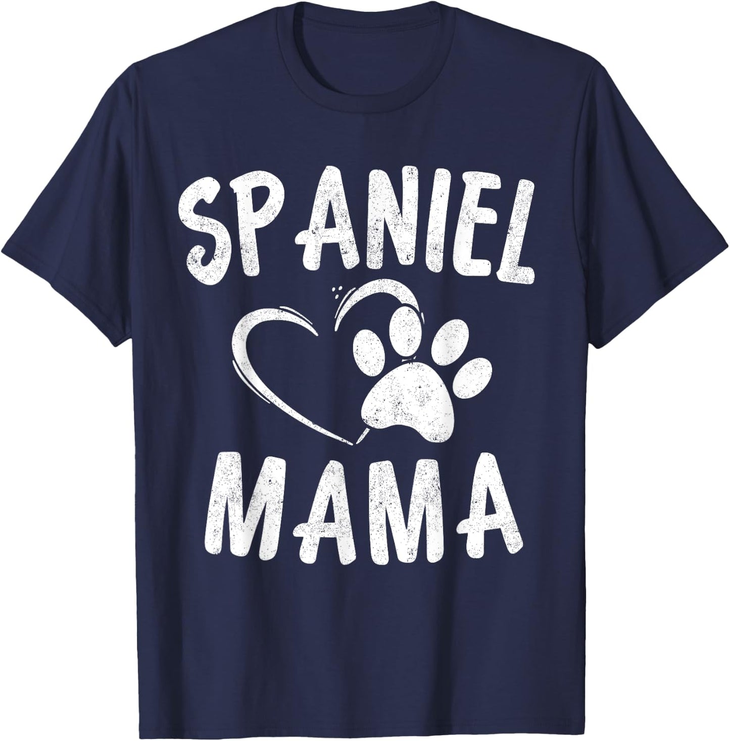 Fun Spaniel Mama Dog Lover English Cocker Spaniels Mom Women Girls Kids T-Shirt - T-Shirt | Navy